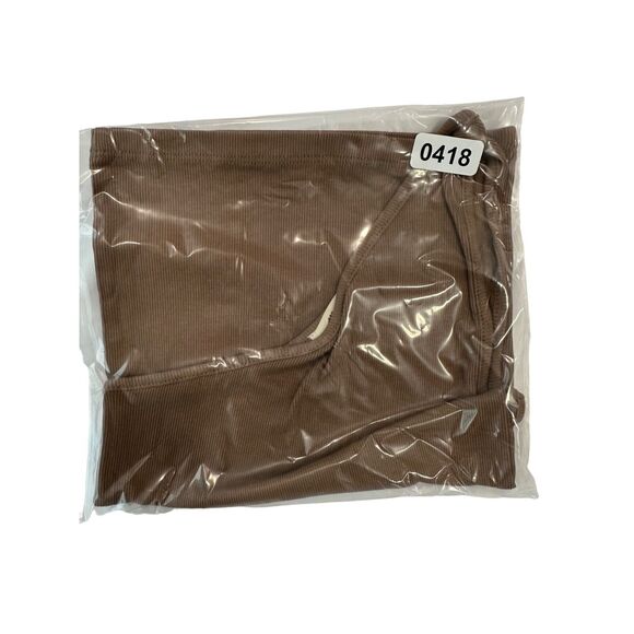 Madewell Brightside Ribbed One Shoulder Stretch Tank Brown NWT XS - Picture 4 of 4